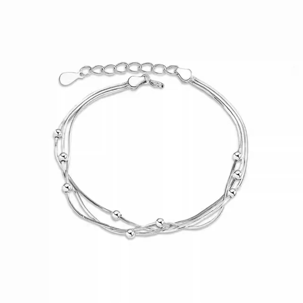 LUNIVAX Élan™ S925 Sterling Silver Triple-Layer Bracelet