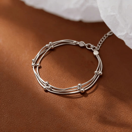 LUNIVAX Élan™ S925 Sterling Silver Triple-Layer Bracelet