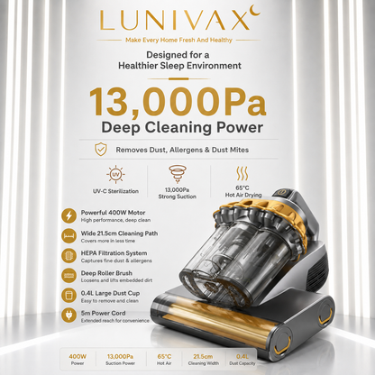 LUNIVAX™ Deep Clean Pro UV Mattress Vacuum