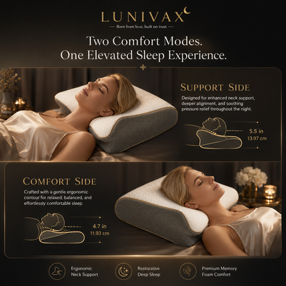 LUNIVAX™ Ergonomic Memory Foam Pillow