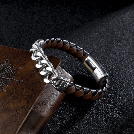 LUNIVAX™ Braided Leather Men's Bracelet