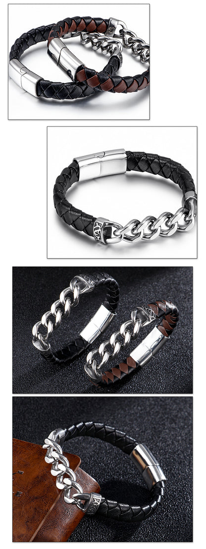 LUNIVAX™ Braided Leather Men's Bracelet
