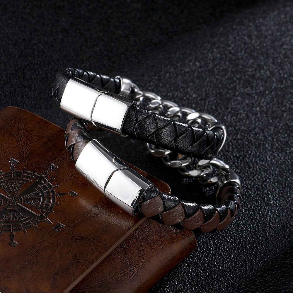 LUNIVAX™ Braided Leather Men's Bracelet