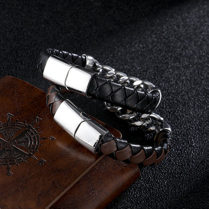 LUNIVAX™ Braided Leather Men's Bracelet