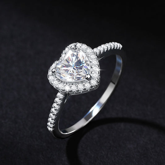 Eternal Heart™ 1.2 Carat Moissanite Sterling Silver Engagement Ring