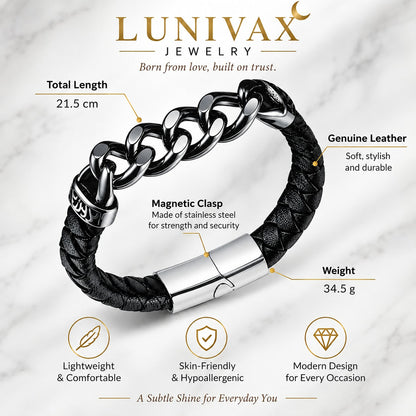 LUNIVAX™ Braided Leather Men's Bracelet